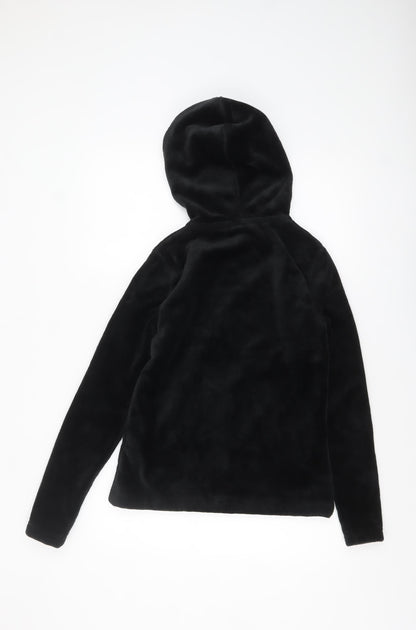 Mountain Warehouse Womens Black Fleece Full Zip Hoodie UK 8