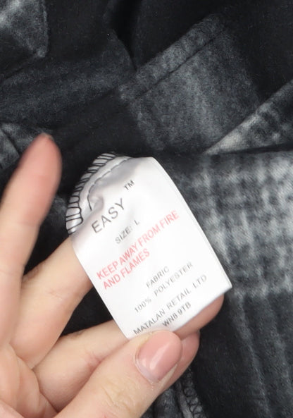 Mens UK Size L Easy Black Basic Jacket