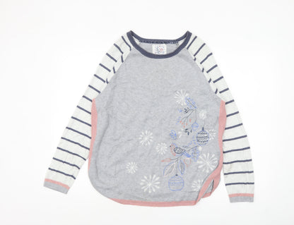 Womens UK Size 14 Mantaray Grey Pullover Jumper