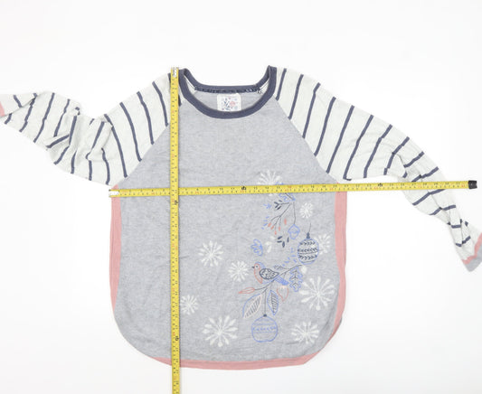 Womens UK Size 14 Mantaray Grey Pullover Jumper