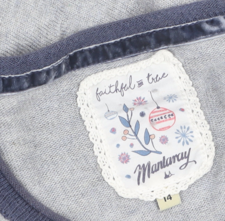 Womens UK Size 14 Mantaray Grey Pullover Jumper