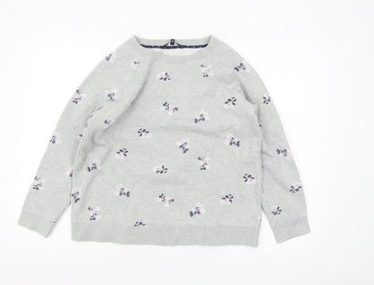 Womens UK Size M Crew Clothing Company Grey Pullover Sweatshirt