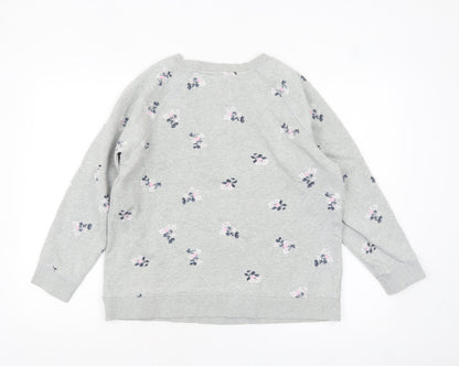 Womens UK Size M Crew Clothing Company Grey Pullover Sweatshirt