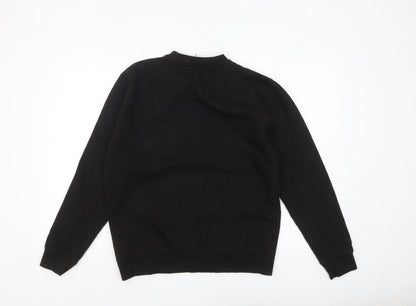 Mens UK Size M Peanuts Black Pullover Sweatshirt