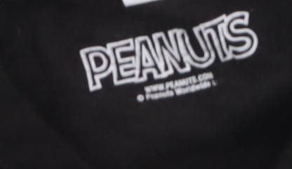 Mens UK Size M Peanuts Black Pullover Sweatshirt
