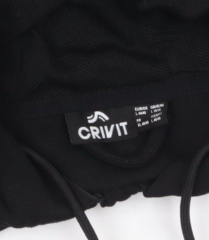 Crivit Womens Black Full Zip Hoodie Size L 16 Hooded Sweatshirt