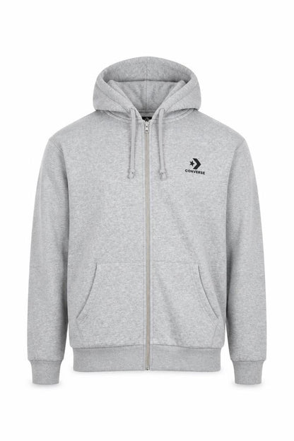 Mens UK Size M Converse Grey Full Zip Hoodie
