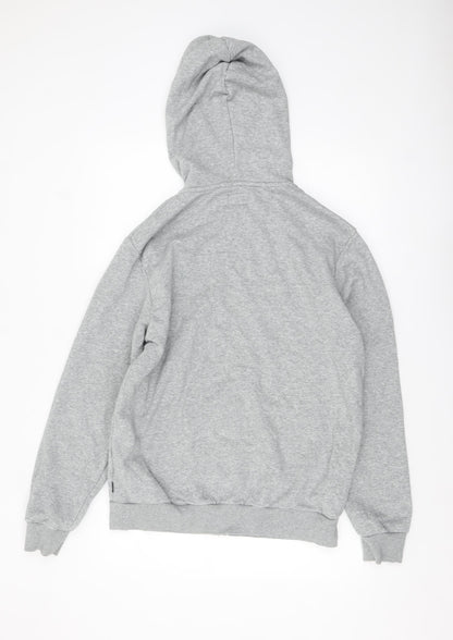Mens UK Size M Converse Grey Full Zip Hoodie