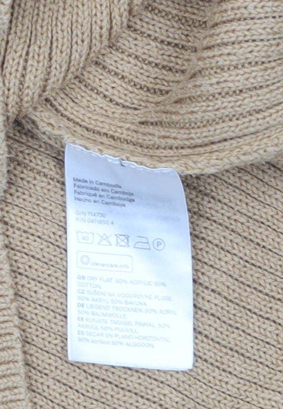 Womens UK Size XS H&M Beige Pullover Jumper