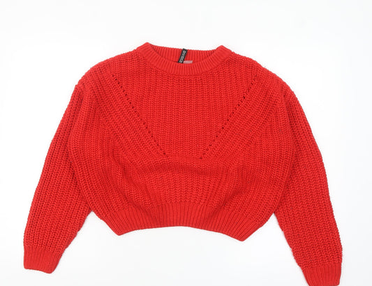 Womens UK Size S H&M Red Pullover Jumper