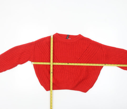 Womens UK Size S H&M Red Pullover Jumper