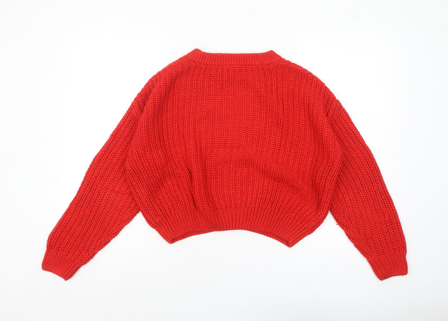Womens UK Size S H&M Red Pullover Jumper