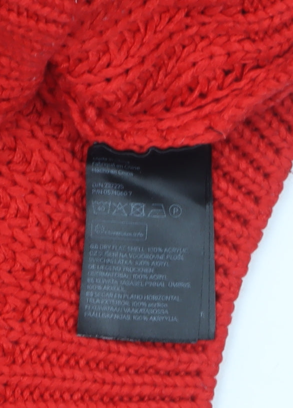 Womens UK Size S H&M Red Pullover Jumper