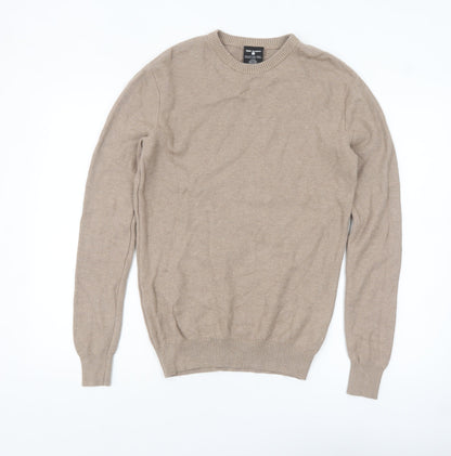 Mens UK Size M True Classic Beige Pullover Jumper