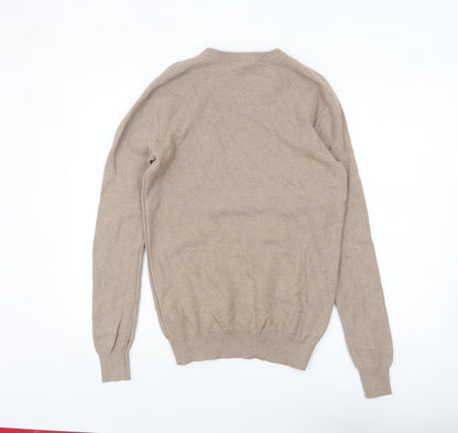 Mens UK Size M True Classic Beige Pullover Jumper