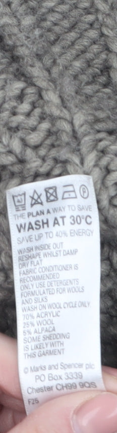 Womens UK Size 12 Marks and Spencer Brown Cardigan Jumper