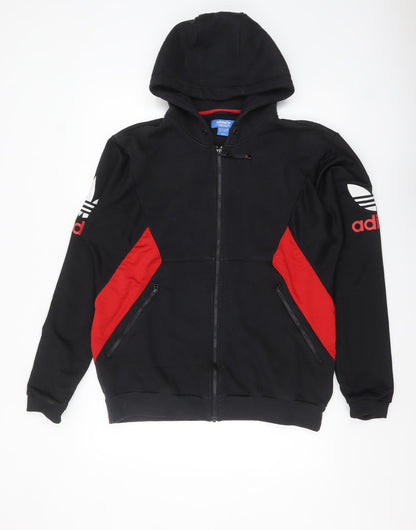 Mens UK Size L adidas Black Full Zip Hoodie