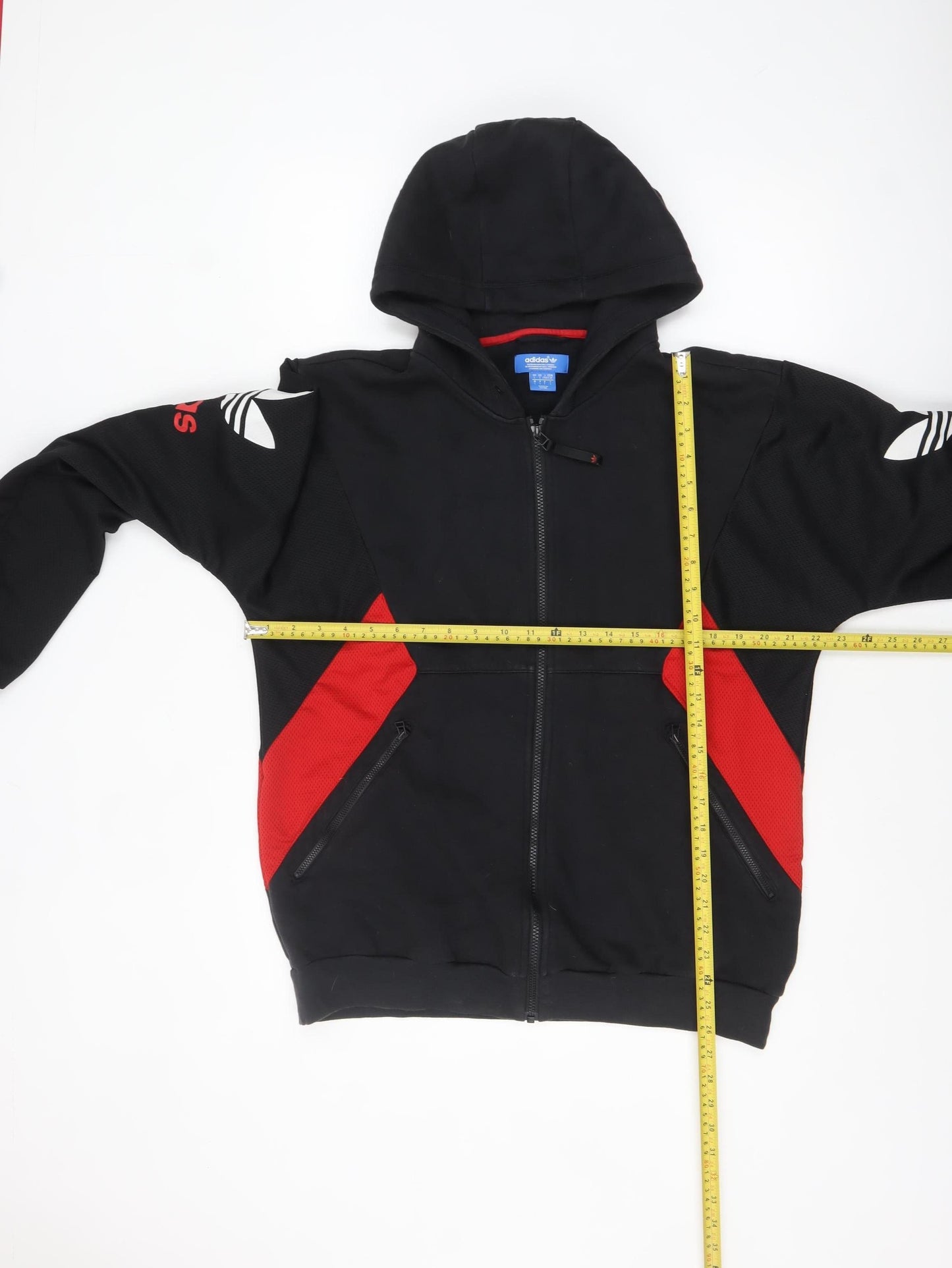 Mens UK Size L adidas Black Full Zip Hoodie
