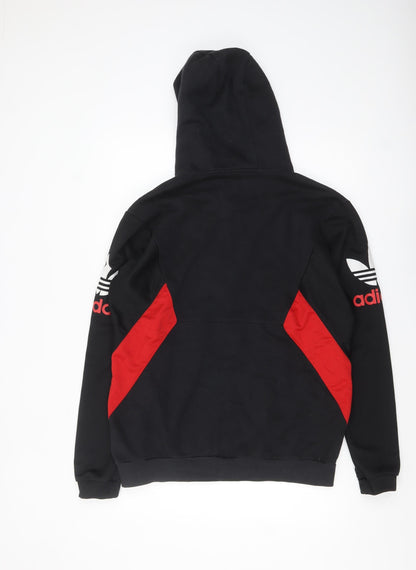 Mens UK Size L adidas Black Full Zip Hoodie