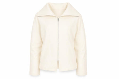 Marks & Spencer Women's Ivory Size 6 Twill Zip Jacket