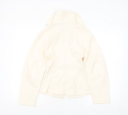 Marks and Spencer Women's Ivory Size 6 Twill Zip Jacket
