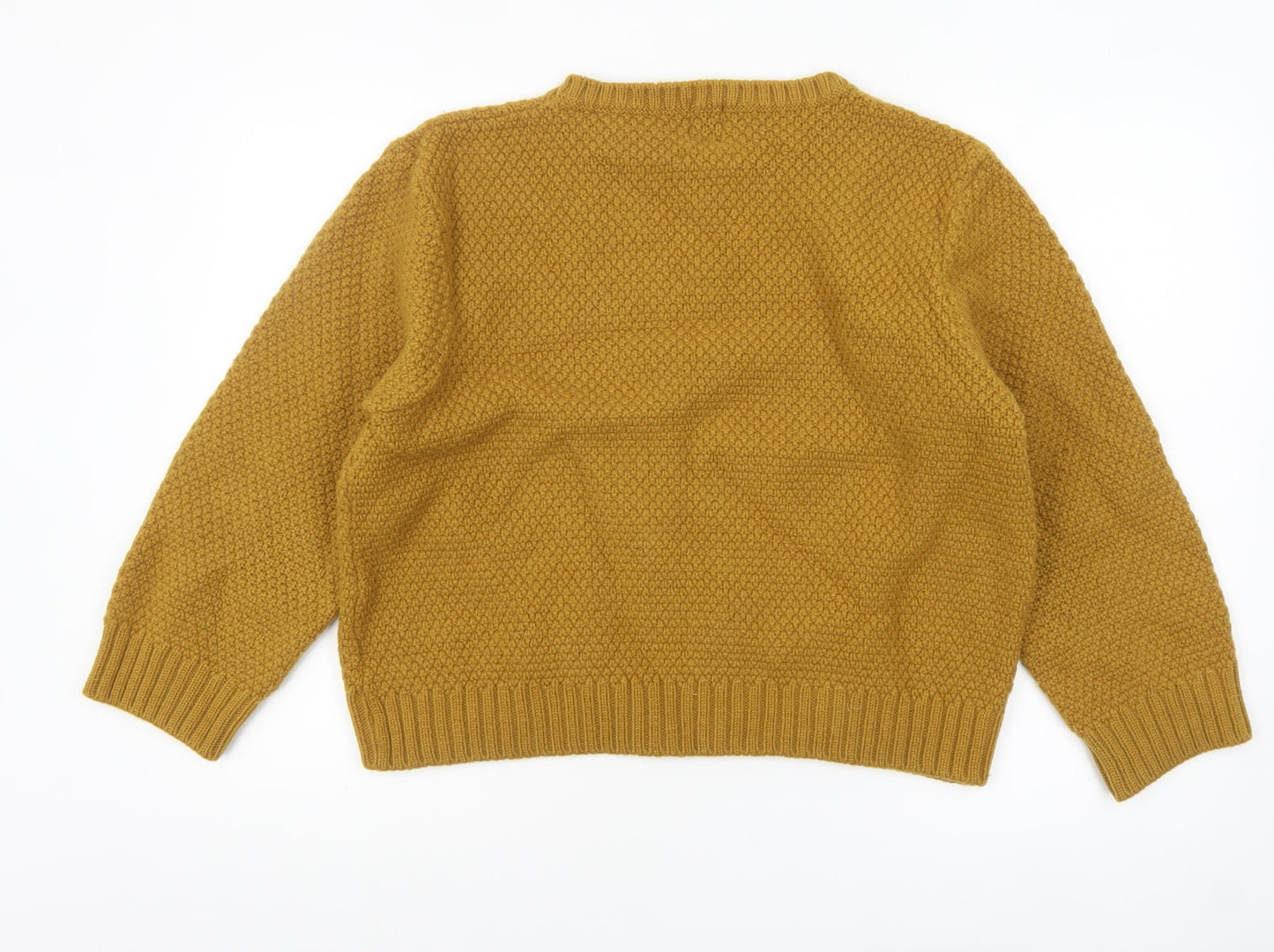 John Lewis & Co Womens Yellow Merino Wool Crew Neck Jumper L