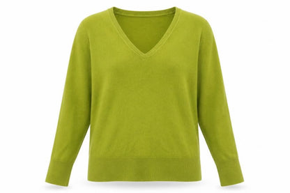 Next Women’s Green V-Neck Acrylic Pullover Jumper Size 18