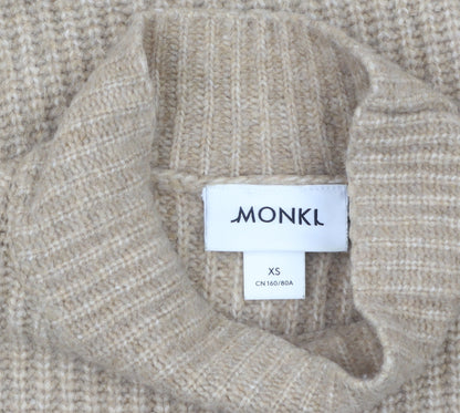 Womens UK Size XS Monki Beige Pullover Jumper