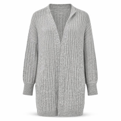 Womens UK Size S Pieces Grey Cardigan Jumper