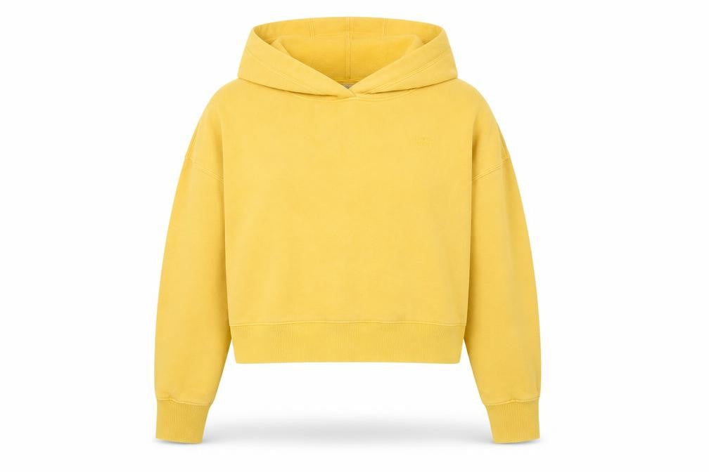 Womens UK Size 8 Superdry Yellow Pullover Hoodie