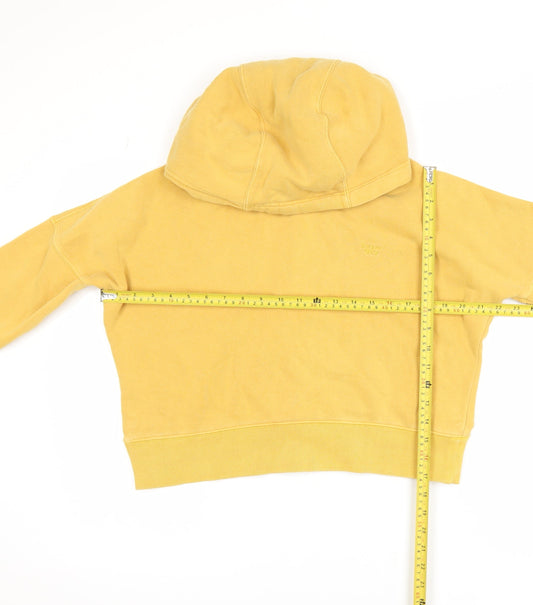 Womens UK Size 8 Superdry Yellow Pullover Hoodie