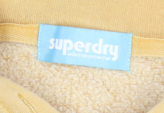 Womens UK Size 8 Superdry Yellow Pullover Hoodie
