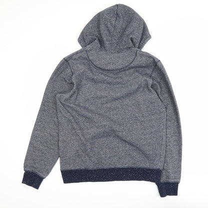 Jack & Jones Men's Blue Pullover Hoodie M Athletics Logo
