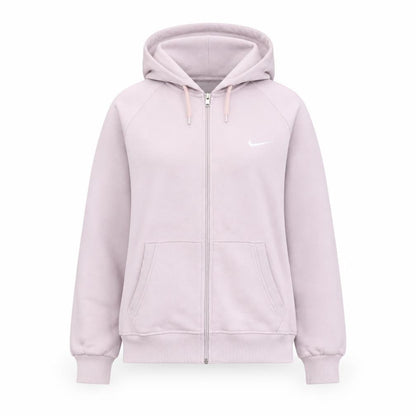 Nike Women's Pink 2XL Cotton Full Zip Hooded Track Jacket