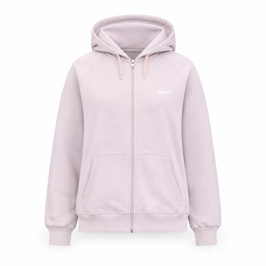 Nike Women's Pink 2XL Cotton Full Zip Hooded Track Jacket
