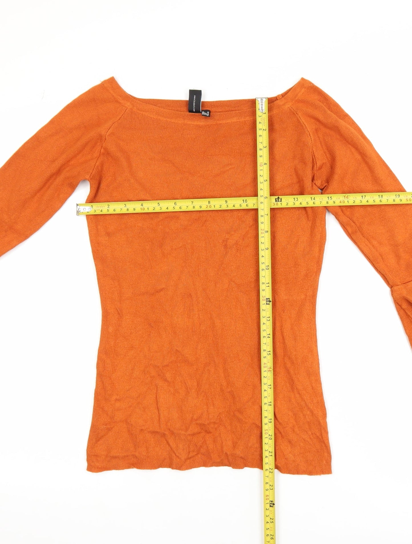 Womens UK Size 10 Izabel London Orange Tunic Blouse