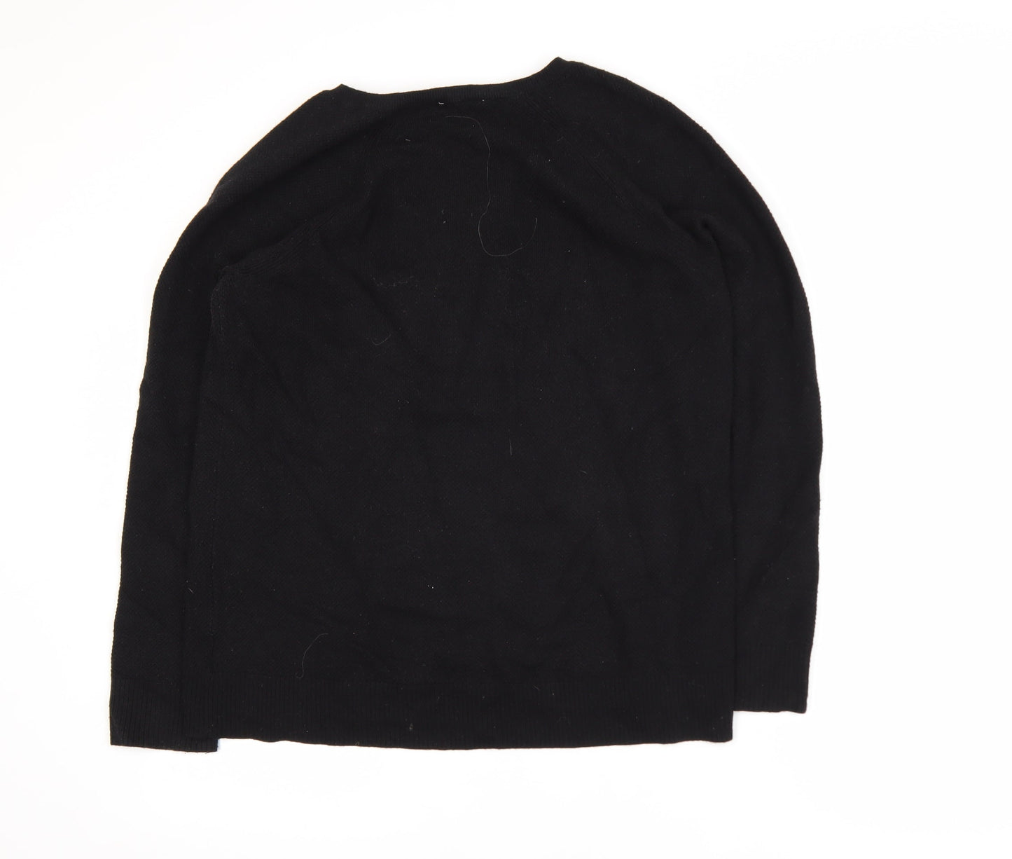 GAP Men’s Black V-Neck Merino Wool Blend Pullover Jumper M