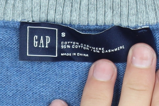 Mens UK Size S Gap Blue Pullover Jumper