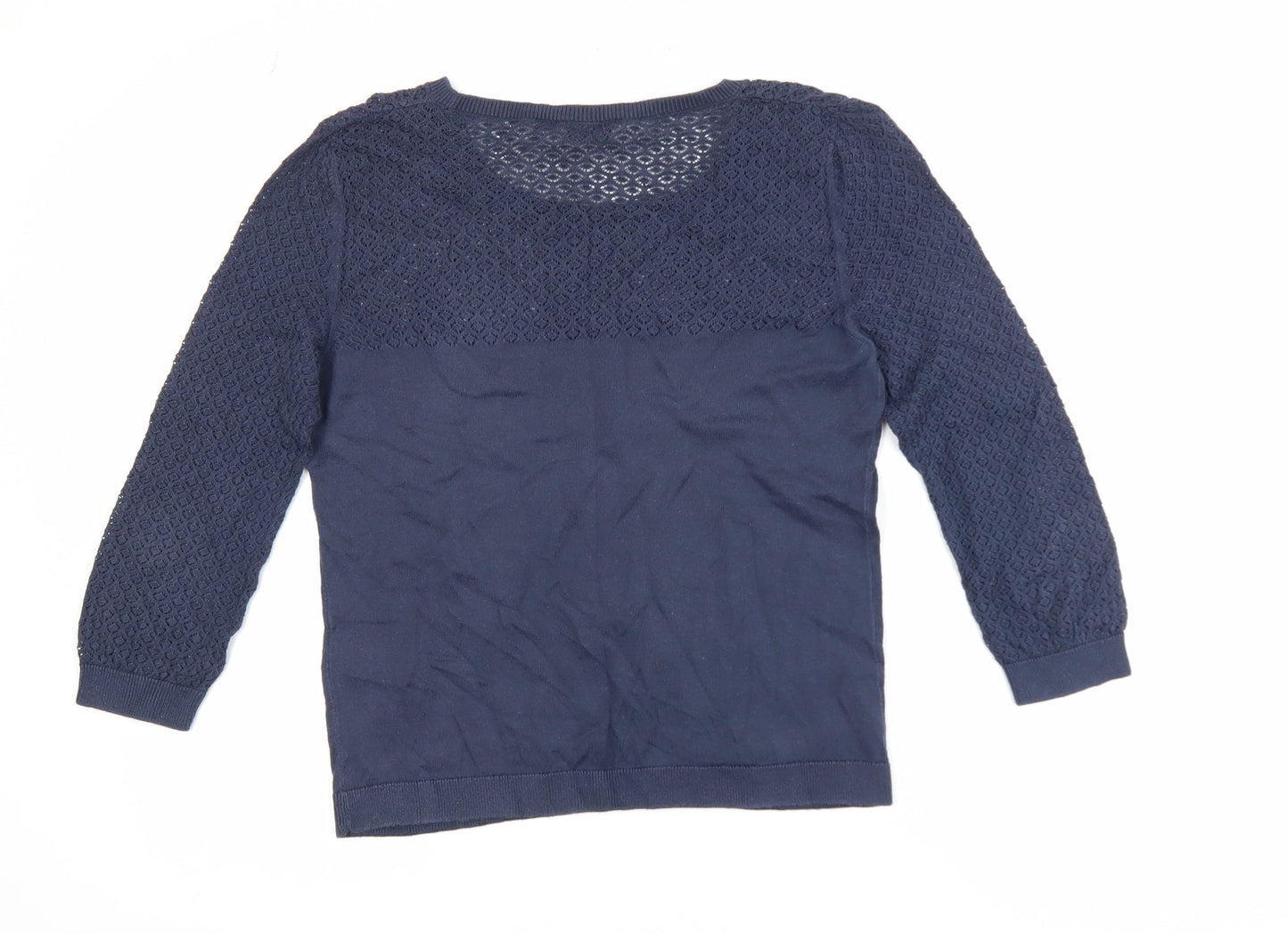 Womens UK Size 10 Marks and Spencer Blue Jersey Blouse