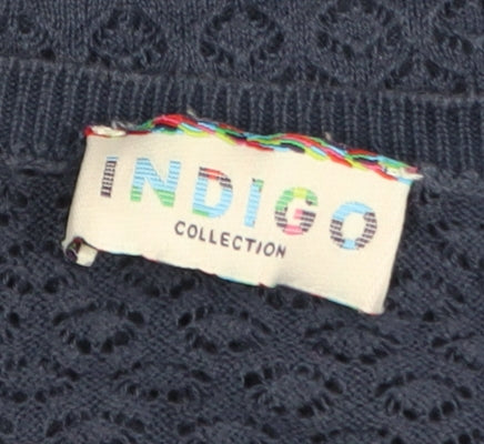 Womens UK Size 10 Marks and Spencer Blue Jersey Blouse