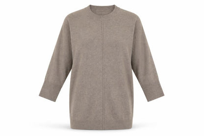 Jaeger Women Beige Wool Cashmere Pullover Jumper Size M