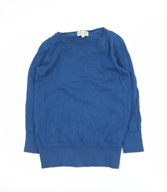 Mens UK Size S Reiss Blue Pullover Jumper