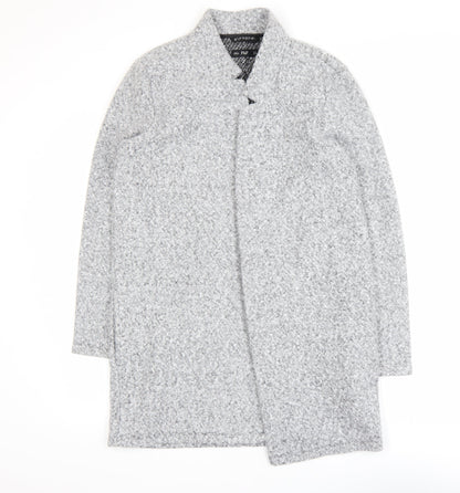 F&F Women’s Grey Wool Blend Mid Length Overcoat Size 12