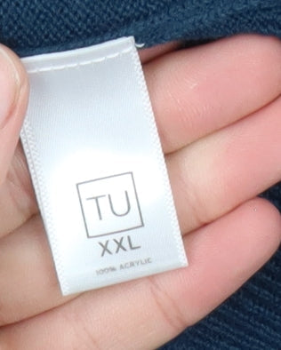 Mens UK Size 2XL TU Blue Pullover Jumper