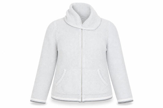 Womens UK Size L Lands' End Grey Full Zip Jumper