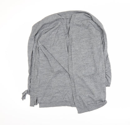 Monsoon Womens Grey Long Sleeve Open Knit Cardigan XL