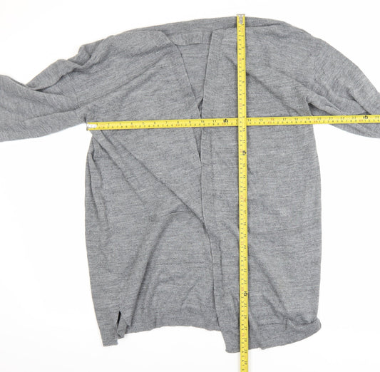 Monsoon Womens Grey Long Sleeve Open Knit Cardigan XL