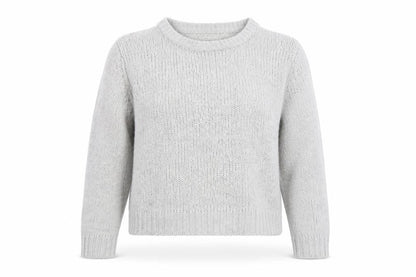 Cheap Monday Womens Grey Wool Blend Knit Jumper Size S Classic Crew Neck
