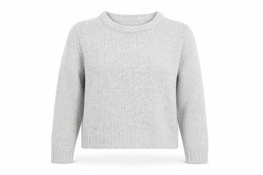 Cheap Monday Womens Grey Wool Blend Knit Jumper Size S Classic Crew Neck