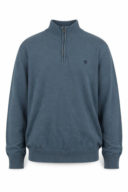 Timberland Men's Blue XL 1/2 Zip Cotton Sweatshirt